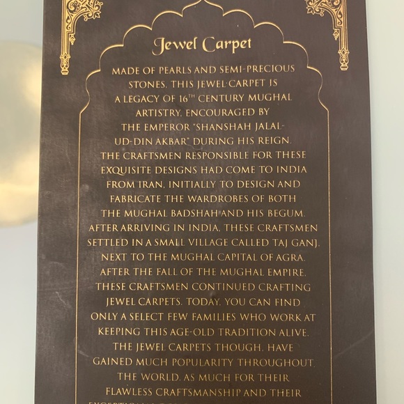 Jewel carpet handmade with velvet vase - Picture 2 of 15